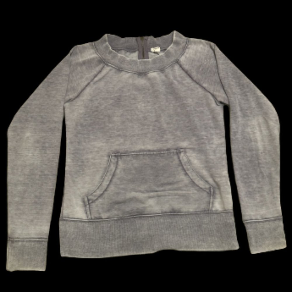 Comfortable Light Washed Purple Zip Crew